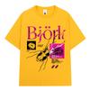 Bjork Music Singer Artist Graphic Print T Shirt Unisex Crew Neck Short Sleeve Casual Streetwear Fashion Tees Tops for Men Women Music Fans Concert