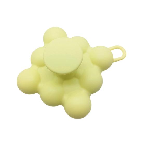 

Shampoo Brush Suspension Design Reusable Soft Silicone Scalp Massager Rich Foam Deep Cleaning Bathroom Hair Care Tool зелений