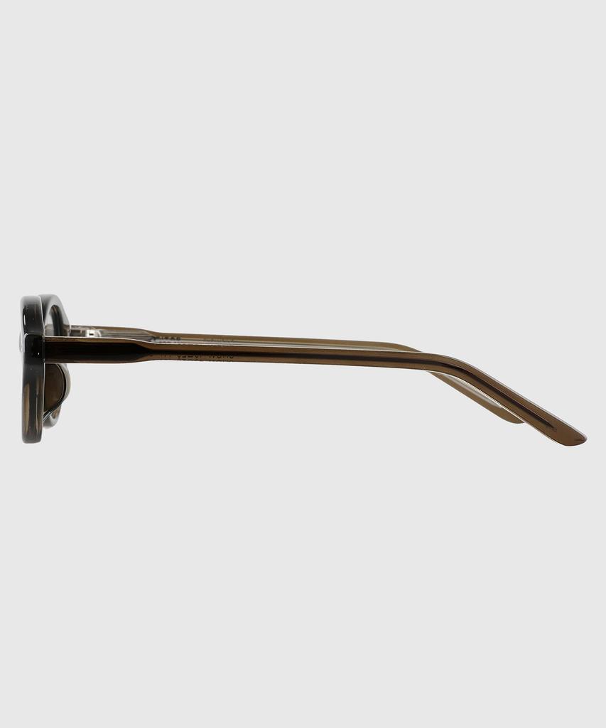 Tuditeo Sho Tinted Lightweight Horn-Rimmed Unique Sunglasses Nylon Tinted Lenses C3 Khaki Black Tint