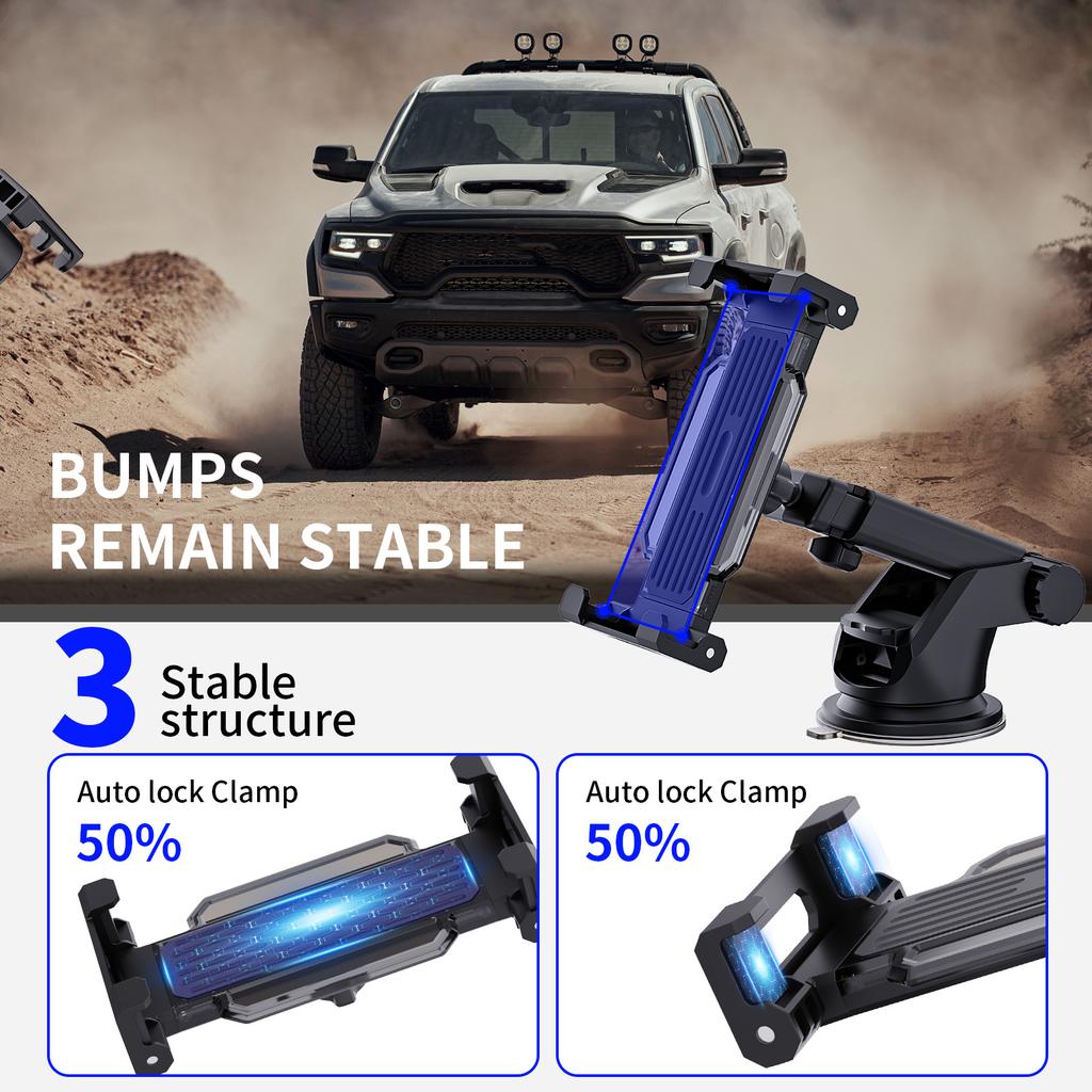 Strong Suction Cup Car Dashboard Windshield Tablet Holder Phone Mount Auto Window Bracket Stand for IPad Pro Air Universal Pads 1
