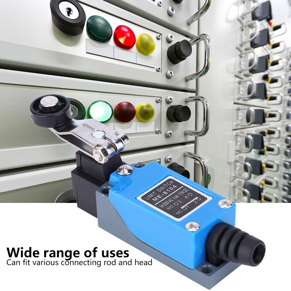 ME 8104 Limit Switch 250VAC 50 60Hz 115VDC Adjustable Roller Lever Micro Switch 12 X 4 X 2.7cm