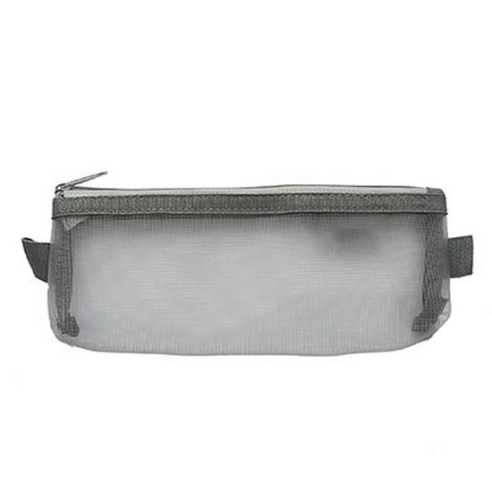 Large Capacity Transparent Mesh Pencil Case for Students - Portable and Durable