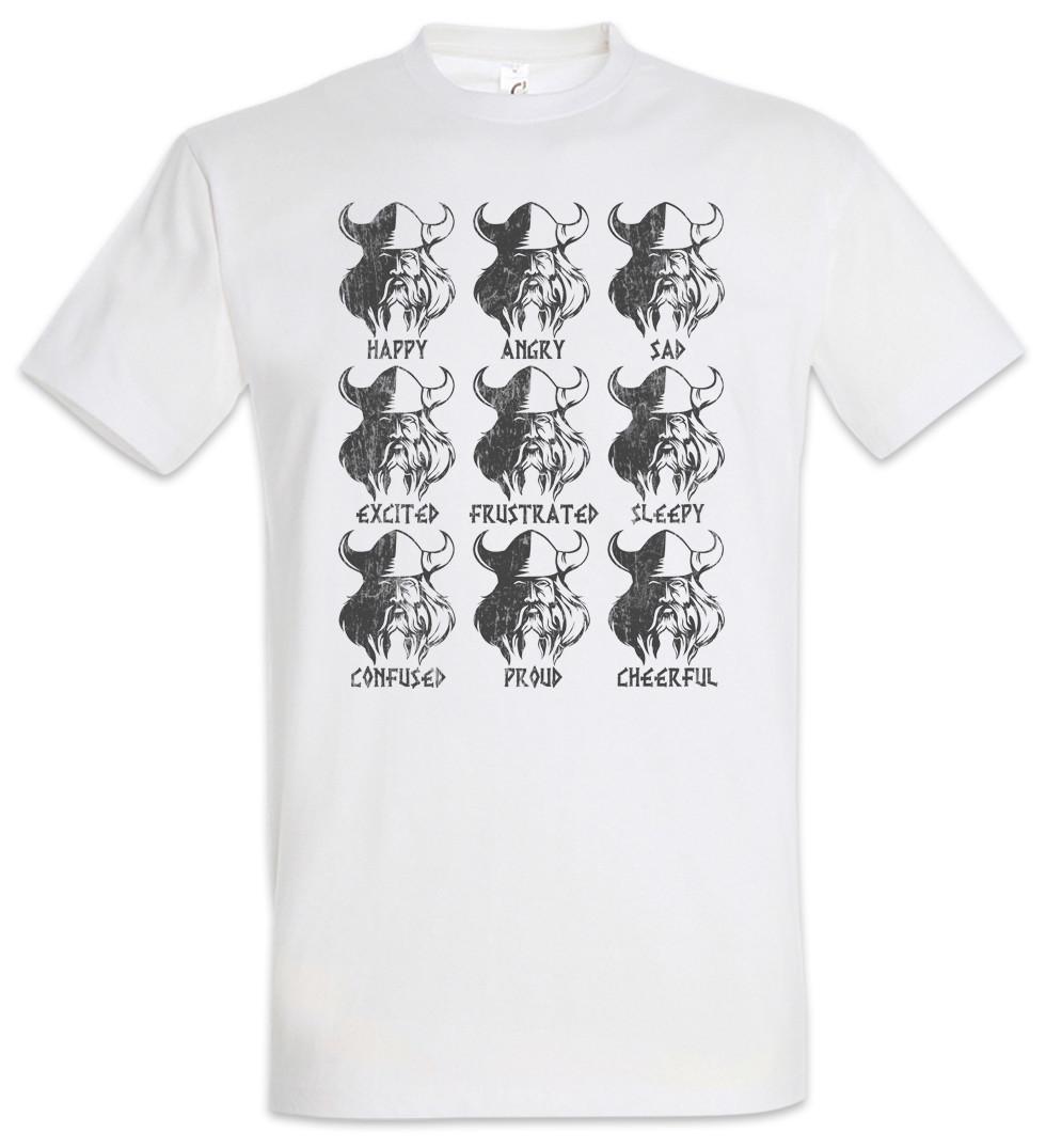 Viking Emotions T-Shirt Fun Vikings Valhalla Odin Odhin Thor Loki Norsemen Norse M