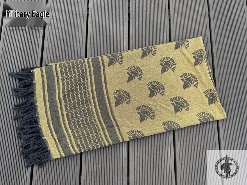 Military Camouflage Tassel Scarf - Outdoor Arab Shawl, Headscarf for Spring & Summer