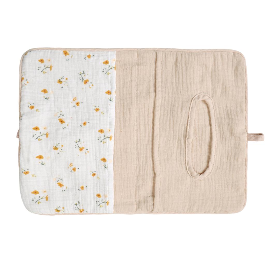 Storage Bag Soft Cotton Infant Bed Rail Storage Organizer Bag Providing Quick Access to Essentials During Nighttime Care