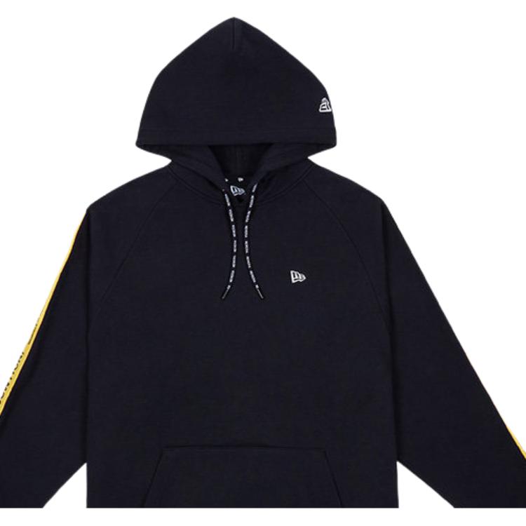 New Era Letter Print Pullover Sweatshirt Unisex sweatshirts Black 12718539