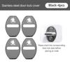For Skoda 4PCS Car Door Lock Cover Stainless Steel Protection Accessories Rapid Octavia Derivative Enyaq-iV VisionS Yeti Scala