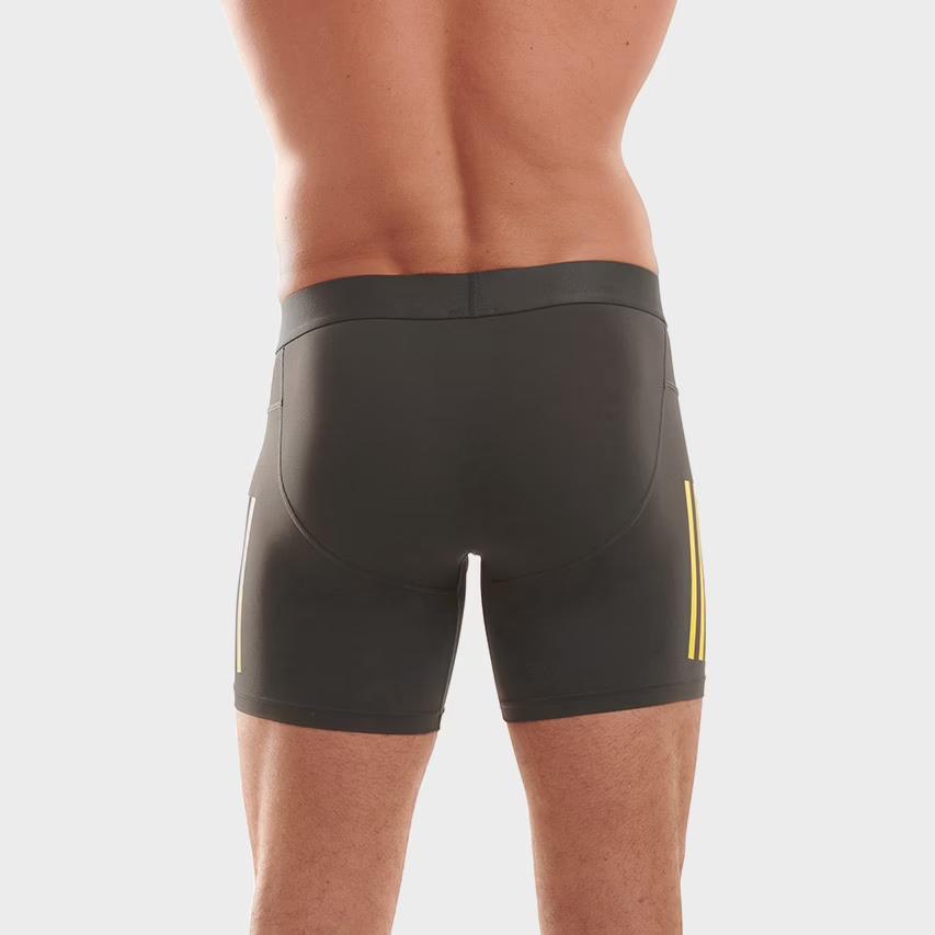 Adidas Logo Print Comfortable Stretch Breathable Boxer Briefs Men Underwear Dark-Gray 4A5M03-060