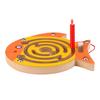 Wooden Magnetic Maze Educational Intellectual Kids Toy Puzzle Game Pen Gift #Yellow Fish