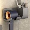 Hair Dryer Storage Holder Bathroom Wall Mounted Storage Holder Home Shelf Storage Shelves Accessories Hair Brush Storage Bracket