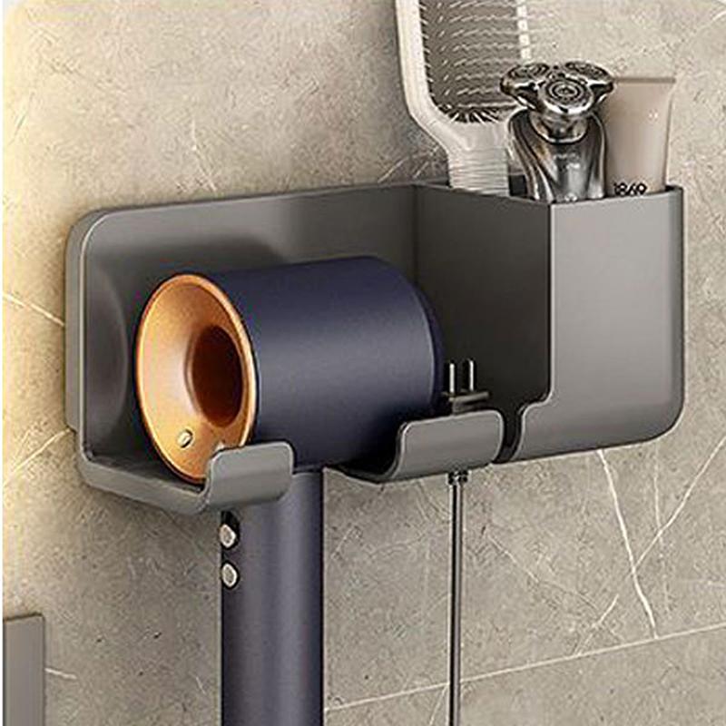 Hair Dryer Storage Holder Bathroom Wall Mounted Storage Holder Home Shelf Storage Shelves Accessories Hair Brush Storage Bracket