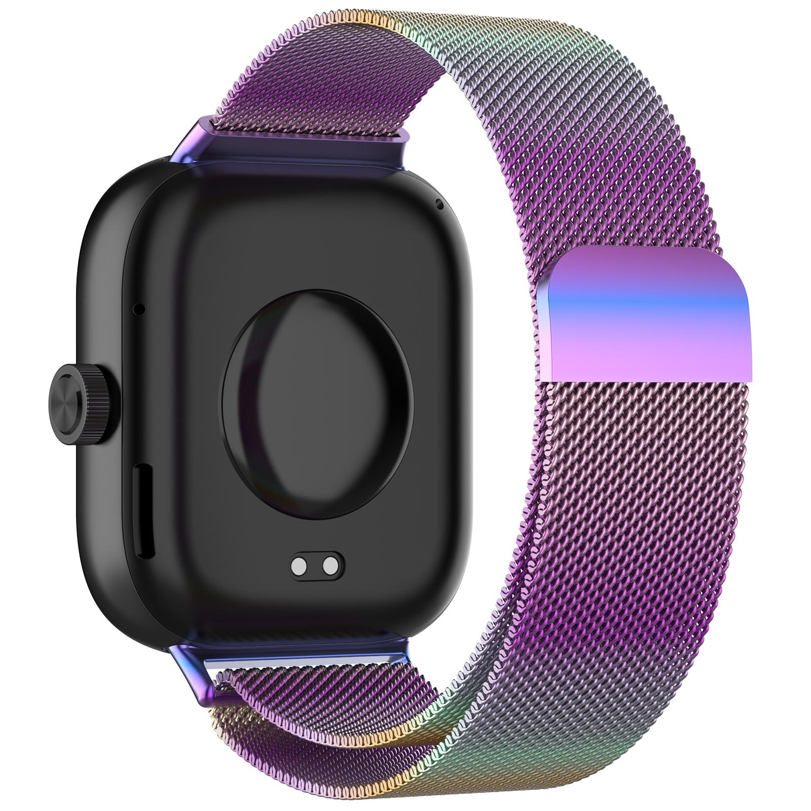 

For Xiaomi Redmi Watch 4/Smart Band 8 Pro Replacement Wrist Band Magnetic Stainless Steel Milanese Watch Strap Colorful