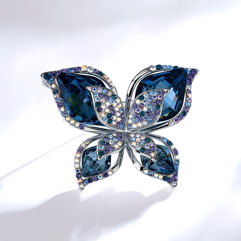 Elegant Butterfly Brooch, High-end Women's Exquisite Crystal Butterfly Brooch, Niche Design Sense Brooch