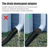 Downspout Adapter Plastic Drain Adapter Replacement Downpipe Converter Connector With Screws Black L 3x4in