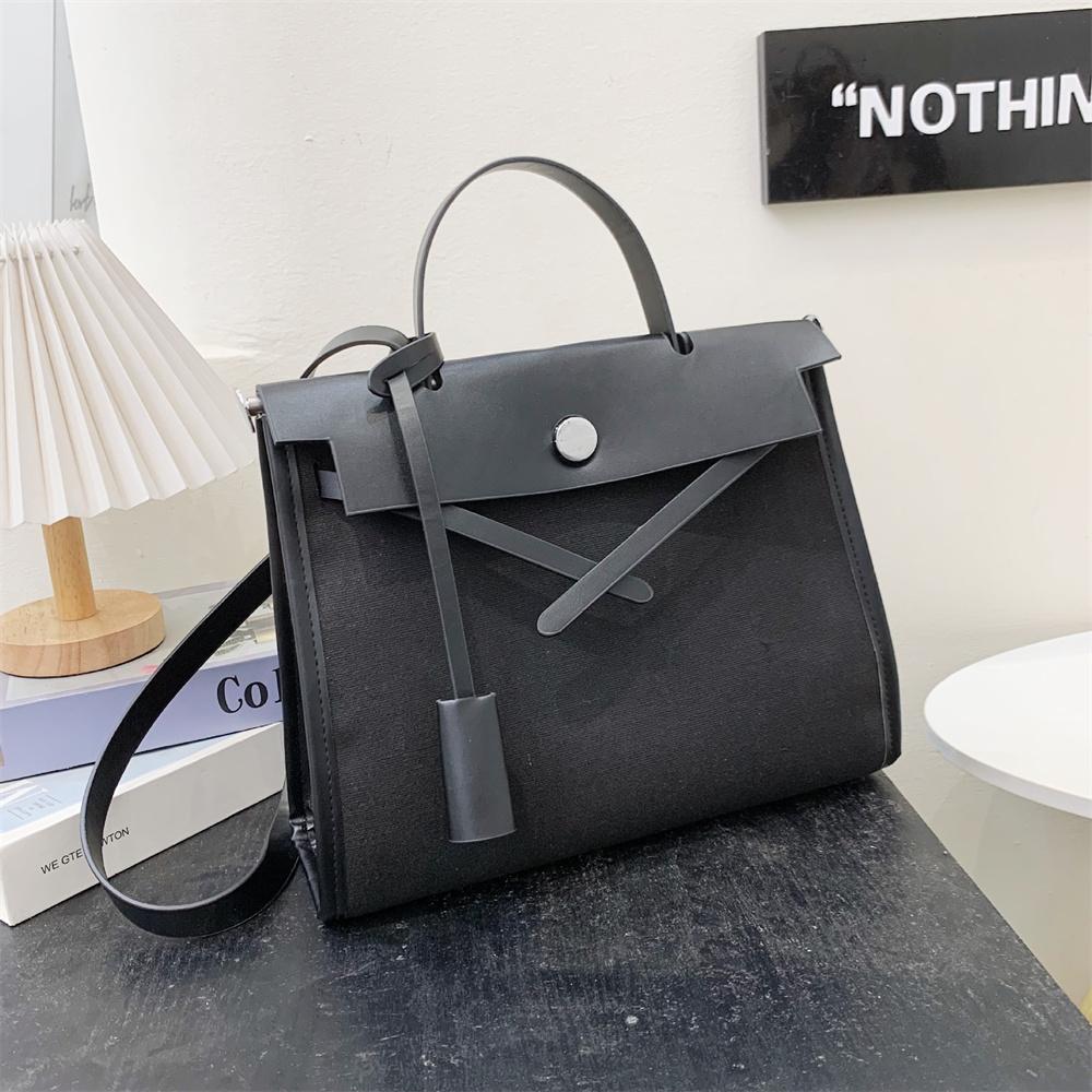 New PU Briefcase Small Square Bag Large Capacity Bag Shoulder Bag