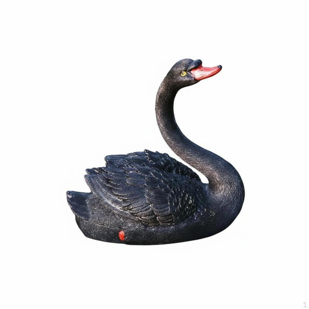 Buoyant Swan Statue Resin Material Figurine Weatherproof for Landscape Designers,