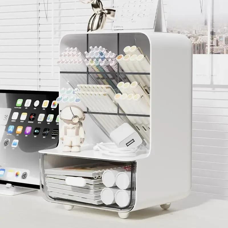 Pencil Holder for Students, Large Capacity Desktop Stationery Storage Box, Office Sundries Storage Shelf, Desk Organizer. Drawer