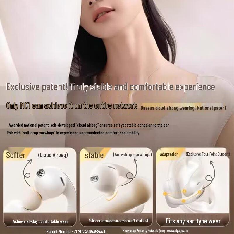 Baseus Bowie MC1 OWS Open-Ear Clip Bluetooth Headset