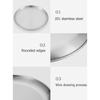 Reusable Picnic Dinner Plate 14/17/20/23/26cm Food Serving Tray Easy To Clean Dessert Plate  Hiking