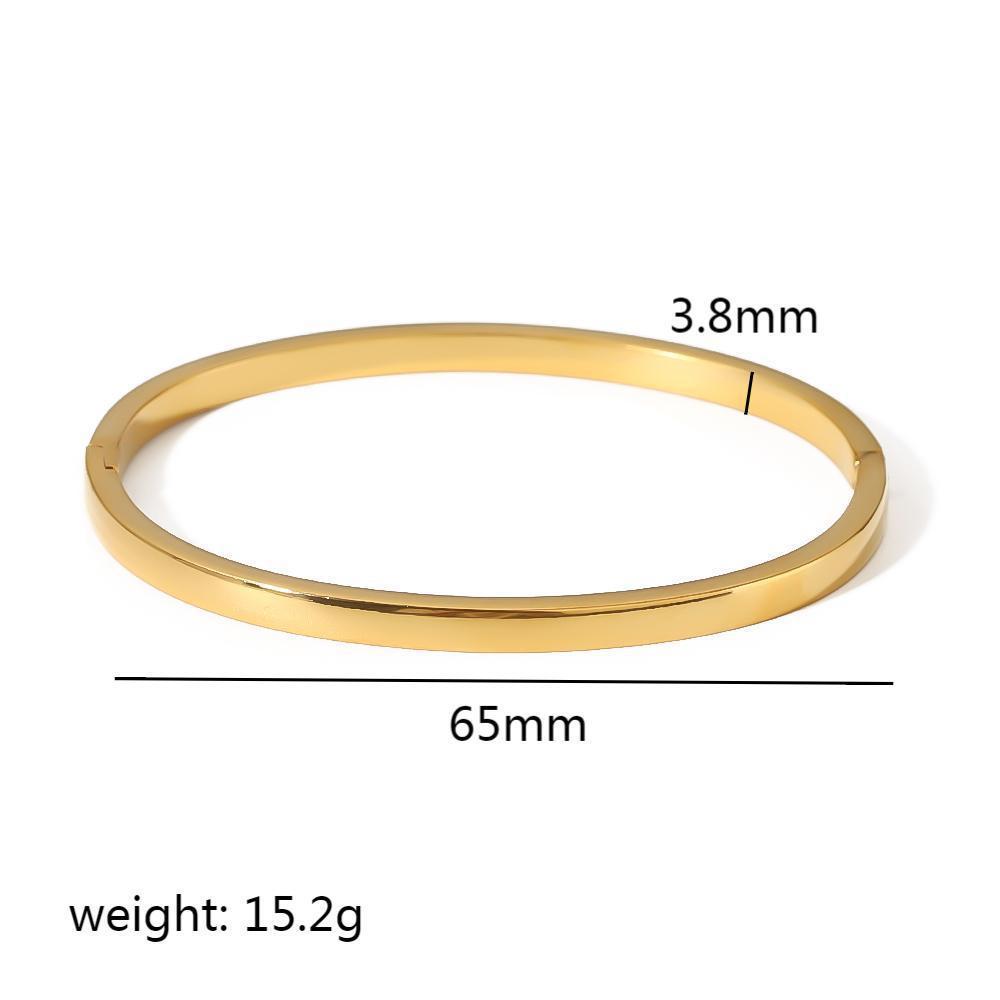 Geometric Star Stainless Steel Bracelet With 18k Gold Plating For Fashionable Women