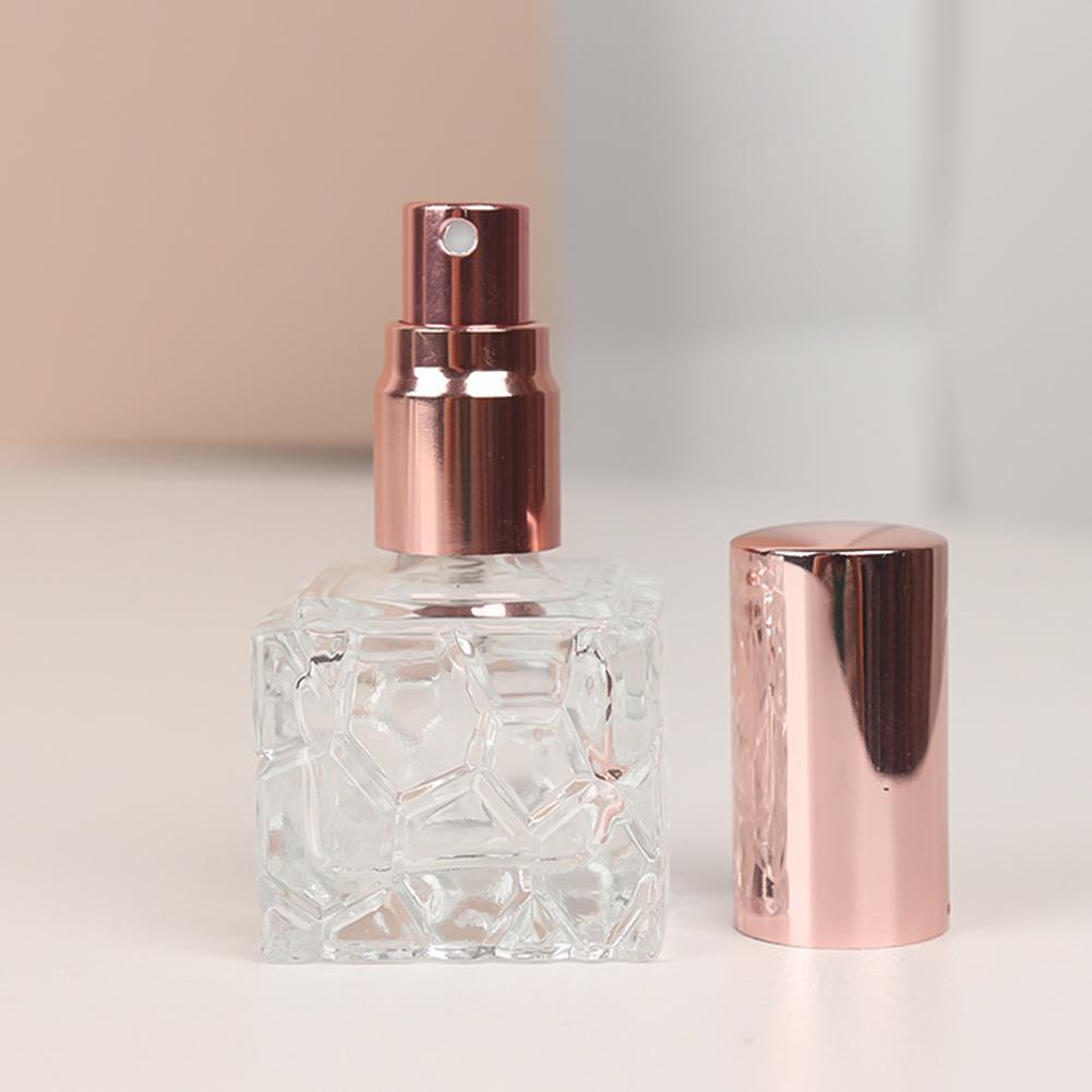 Portable 10ml Rose Gold Perfume Spray Perfume Spray Water Cube Perfume Sample Bottle Perfume Bottles