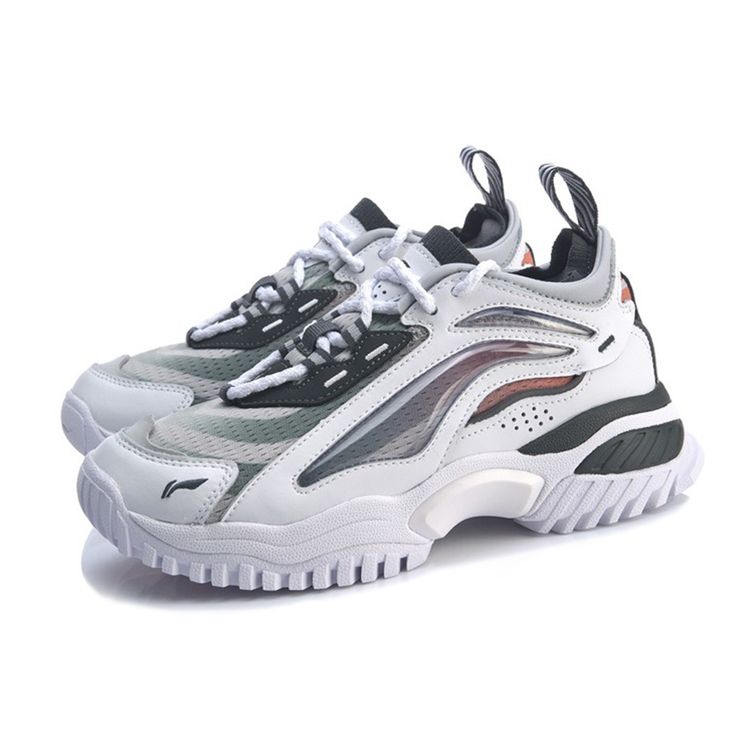 Li Ning X Girl Bad Five Series Aurora Skywalker Damen Sneakers Weiß Grau AGLP108-3