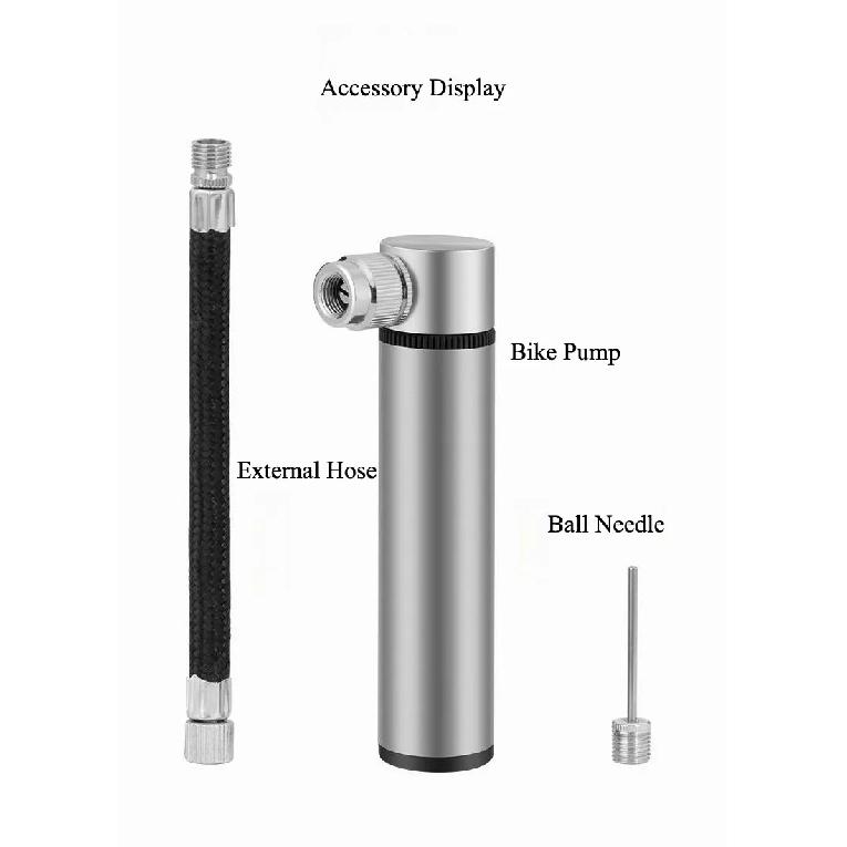 Mini Bicycle Pump, Portable High Pressure Bike Air Pump for Presta Schrader Valve Road Mountain Bike