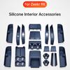 For Zeekr 9X Car Armrest Wireless Charger Silicone Mat Cup Pad Storage Box Interior Modification Accessories