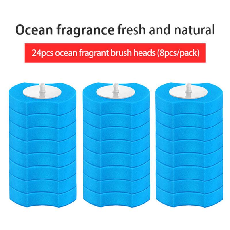 24PCS Disposable Toilet Bowl Refills Upgraded Toilet Bathroom Cleaning Sponges Pads Cleaner Heads Supplies Not Come With Brush