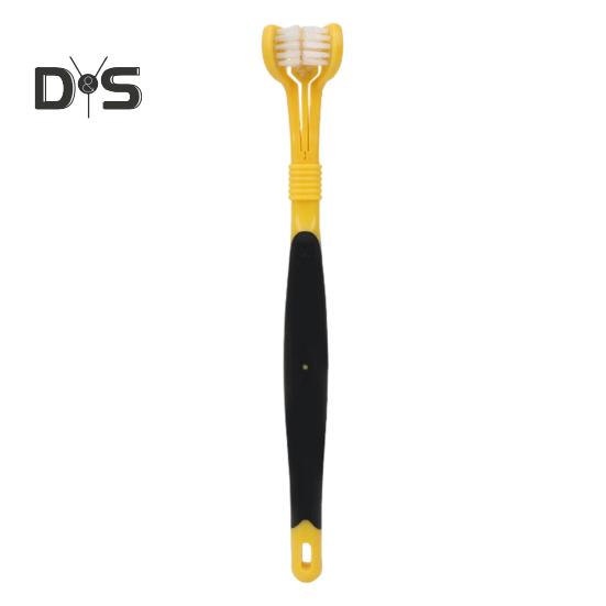 

3-сторонняя зубная щетка для домашних животных, удаляющая неприятный запах изо рта, зубной камень, зубная щетка для собак, уход за зубами кошек, щетка для чистки полости рта для собак и кошек B