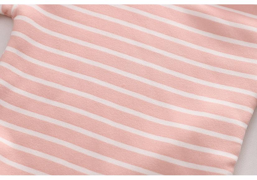 Children's Warm Striped High-Waist Underwear Set for Spring and Autumn - Plus Velvet for Babies, Toddlers, and Kids