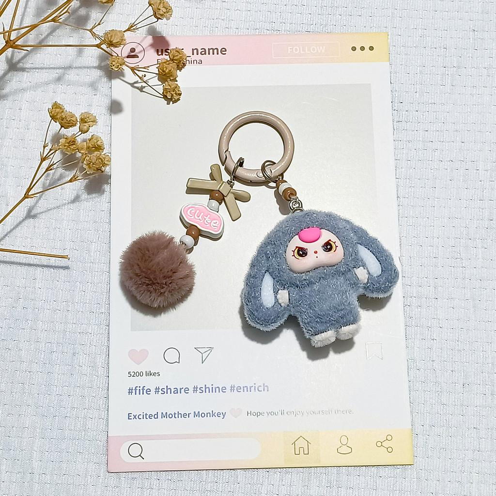 Cartoon Keychain With Plush Felt Material For Kids School Bag Decor