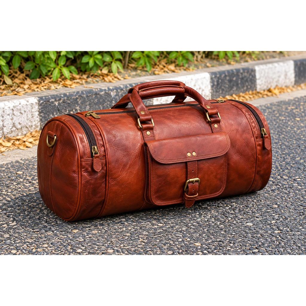 Personalized Leather Duffle Bag Travel Carry-on Luggage Overnight Gym Weekender Bag Unique Groomsmen Gift Oversized Duffel Bag