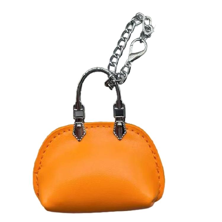 Small Keychain Bags Pendant Fashion PU Leather Keyring Decors for Women Bag Charm for Travel Sports and Daily Use