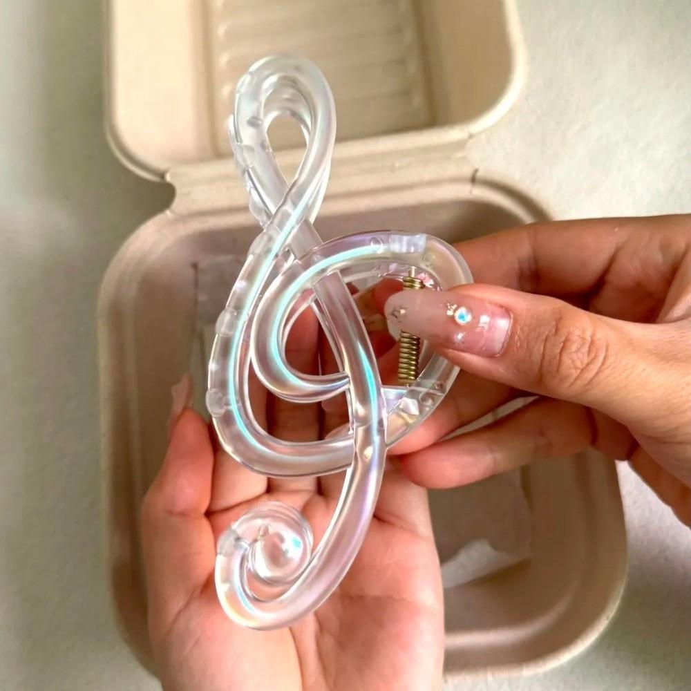 Non-Slip Musical Note Hair Clip Solid Color Shark Clip Headwear Hair Claw Clips  Hair Accessories