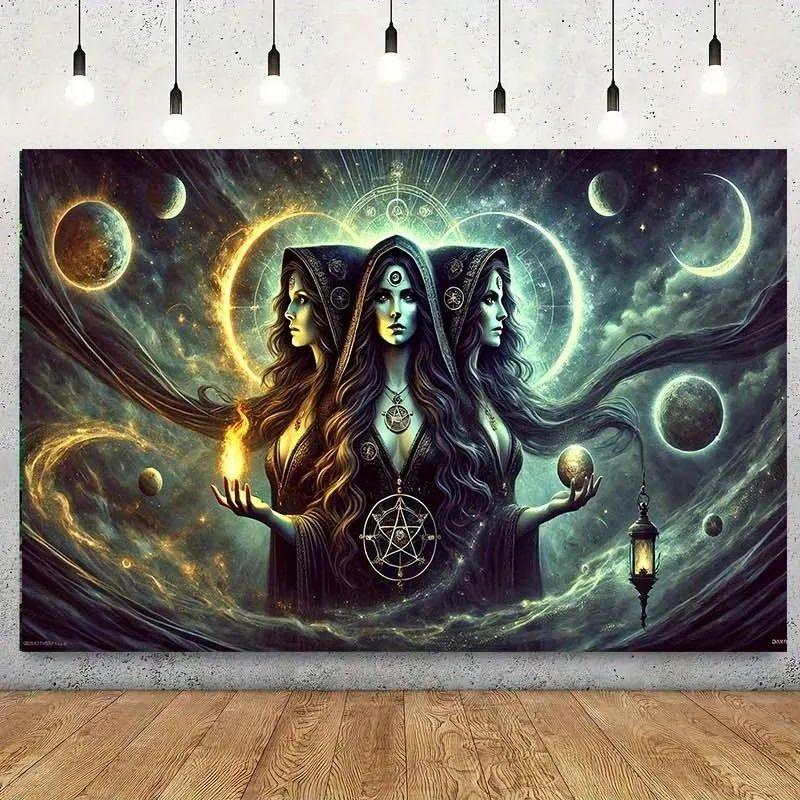 Tapestry of Hecate, goddess of reality and fantasy 75x100 чёрный