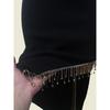 Fashion Style Stylish Chain Tassel Hip Skirt Foreign Trade Original Order High Waist Silm Sexy Knitting Women's Skirt