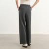Elva's Island Women's Fall Drapey Straight-Leg Trousers