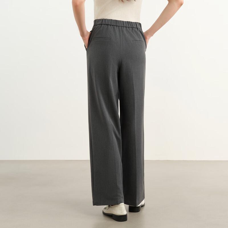 Elva's Island Women's Fall Drapey Straight-Leg Trousers