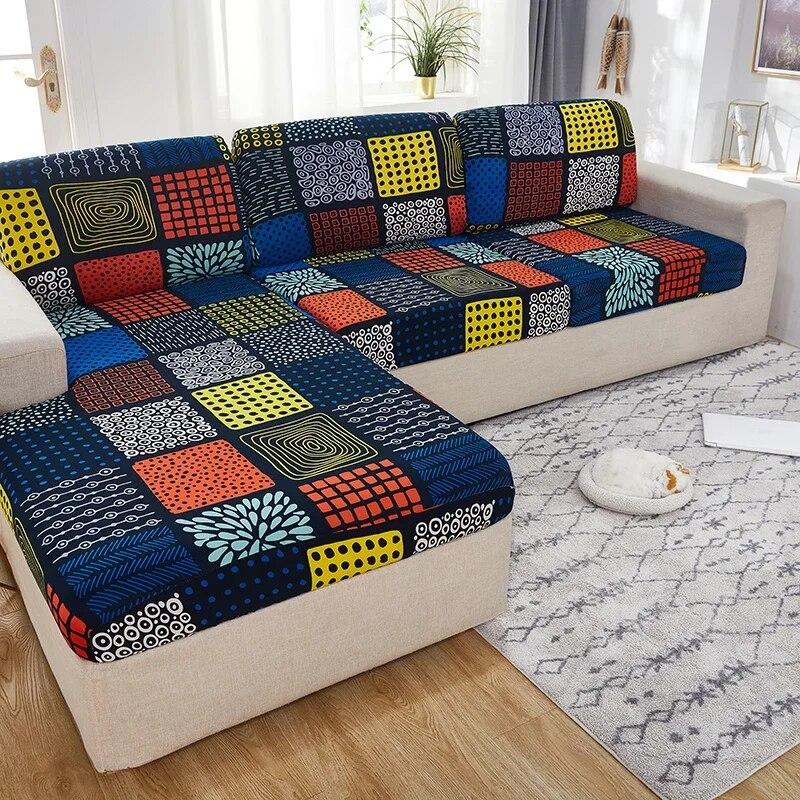 1PC Elastic Seat Cushion Cover Chair Cover Stretch Sofa Cover For Living Room Sofa Slipcover Protector Washable Removable