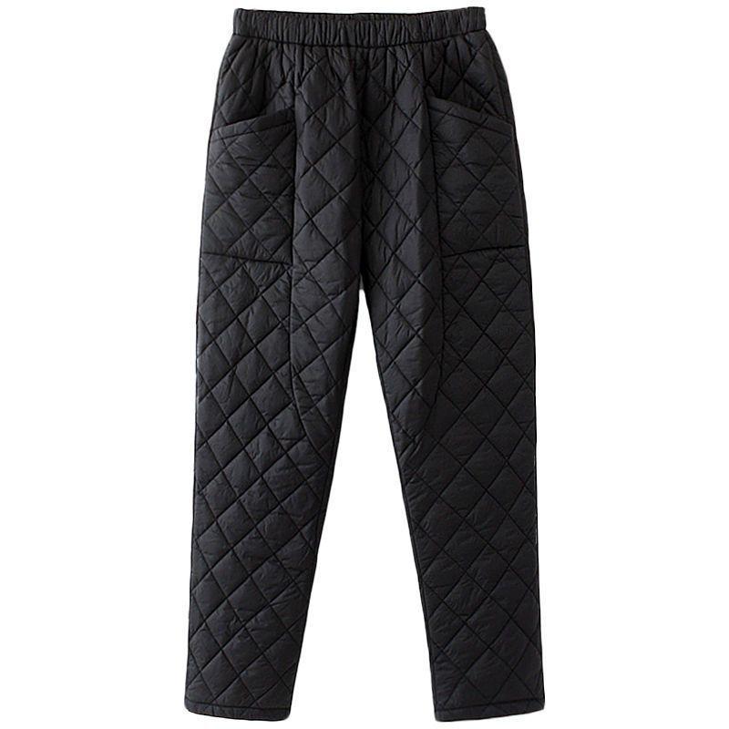Women's Plus Size Warm Cotton Winter Pants for Middle-Aged and Elderly