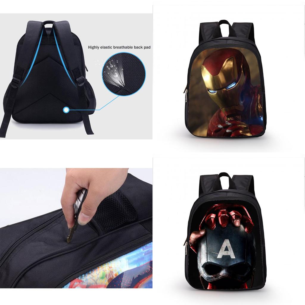 Marvel Iron Man Waterproof Backpack Large Capacity Schoolbag For Kids
