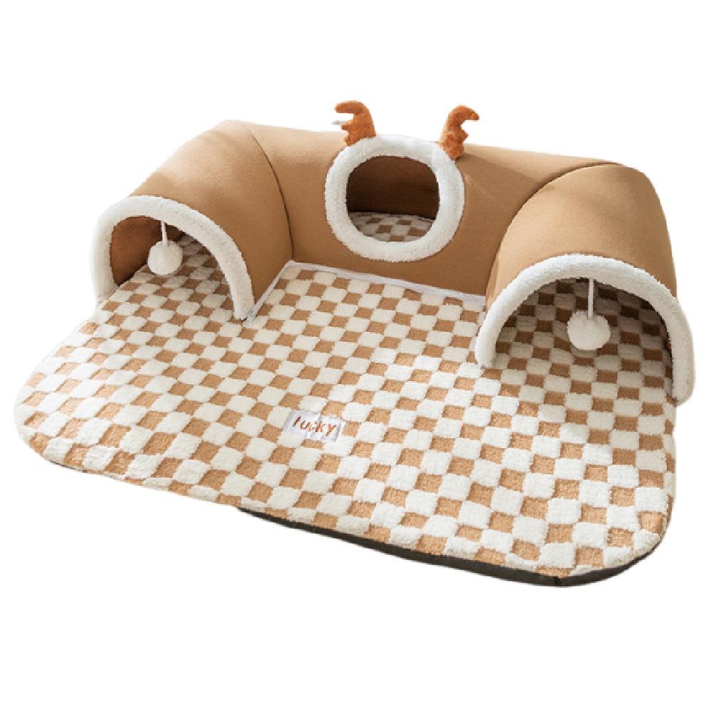 2in1 Cat Tunnel Toy Creative Cat Bed Universal Kitten Play Tube  Four Seasons