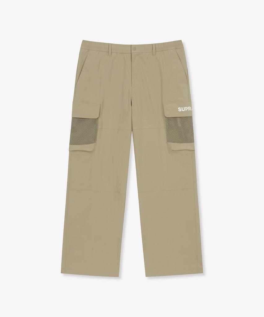 SUPRA Mesh Pocket Cargo Wide Pants (Beige)