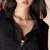 Gold-Plated Jellyfish Brooch Pin - Blue CrystalDecorative Lapel Pin for Women's Coat Dress Accessory