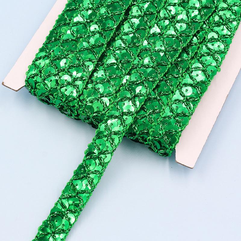 30 Meter Sequin Lace Trim 1.5cm Width Braided Band Decoration Ribbons DIY Cosplay Stage Costumes Hat Clothing Sewing Accessories