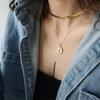 Collar, Snake Bone Chain, Neck Chain, Short Necklace, Ins, Women's Gold Collarbone Chain, Plain Chain