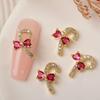 Christmas Nail Rhinestones,3D Nail Charms Santa Reindeer Socks Metal Nail Studs