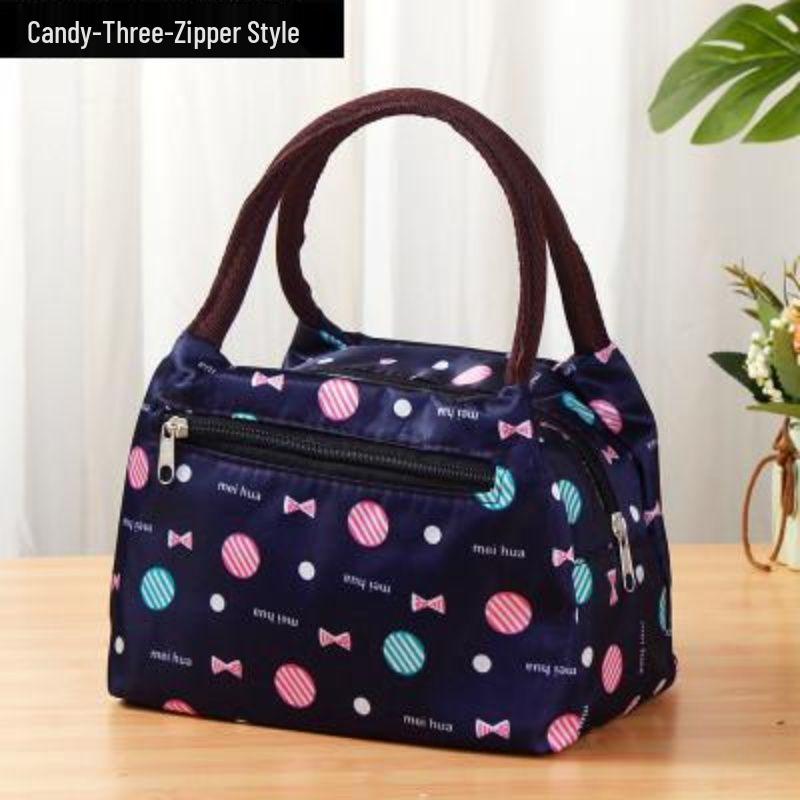 Women's Waterproof Oxford Cloth Handbag & Mummy Canvas Tote - Small Square Bag with Umbrella Pocket