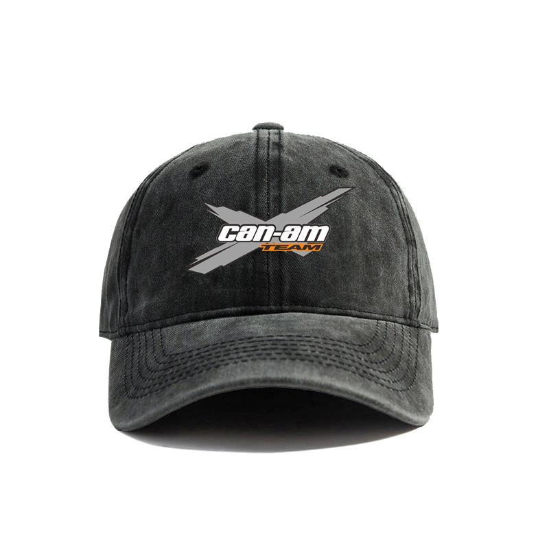 Can Am Team Baseball Cap Distressed Hats Cap Unisex Retro Outdoor Summer Adjustable Can Am Logo BRP Hat